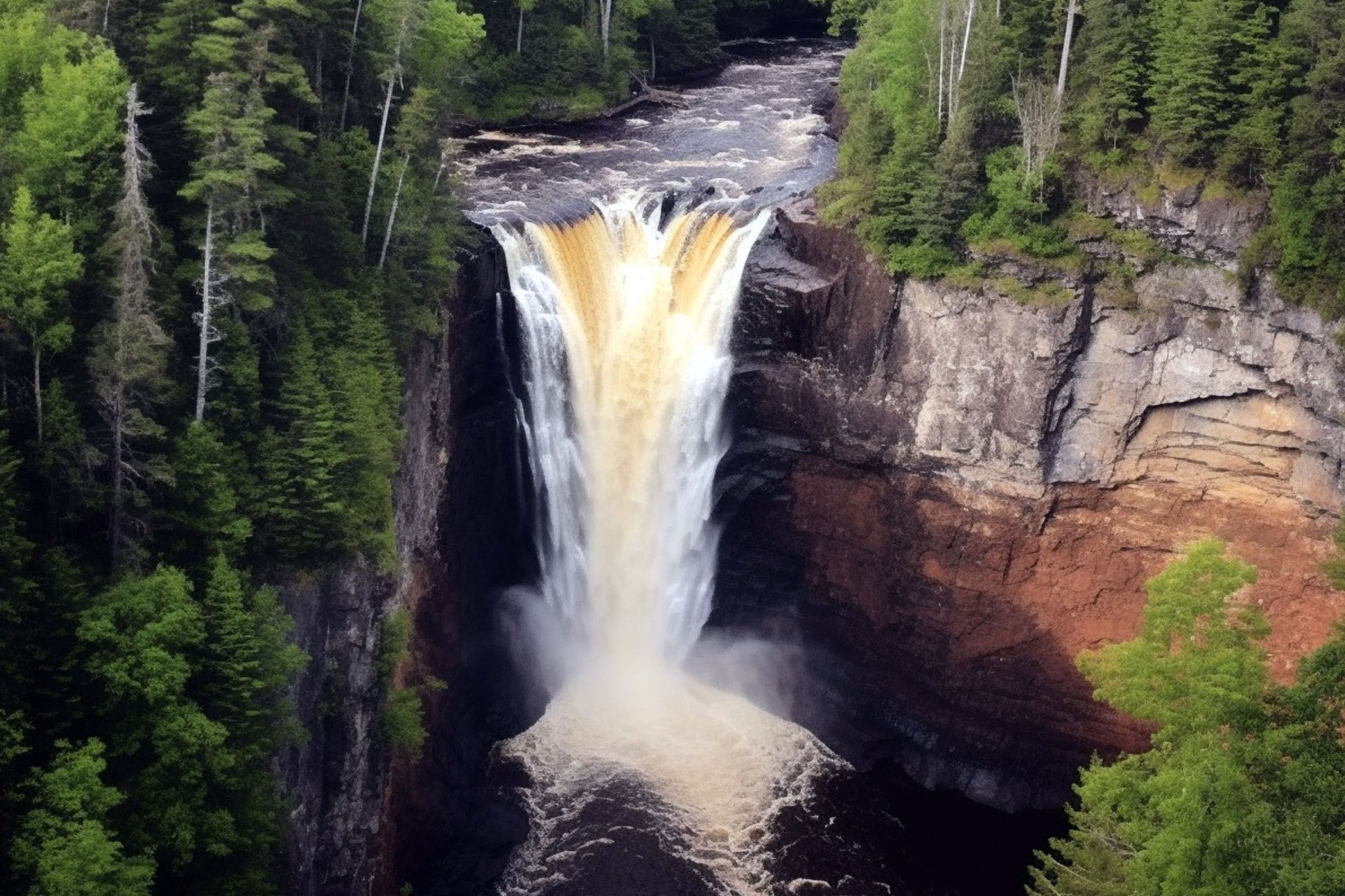 Big Manitou Falls Pattison-State Park Wisconsin